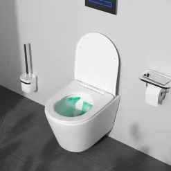 Pack WC suspendu bâti mural et cuvette Plaque Round Blanche Pack WC Bati-support AM.PM X-Joy S