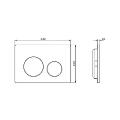 Pack WC suspendu bâti mural et cuvette Plaque Round Chrome Pack WC Bati-support AM.PM X-Joy S