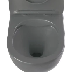 Pack WC suspendu gain de place bâti mural verre noir + cuvette sans bride gris mat corolla