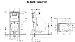 Pack WC suspendu Geberit G-600 blanc mat