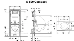 Pack WC suspendu Geberit G-500 Compact