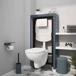 Pack WC suspendu Lagon, en porcelaine vitrifiée avec abattant + bâti-support universel, GoodHome