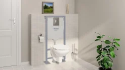 Pack WC suspendu sans bride sortie horizontale Grohe Solido Bau Air