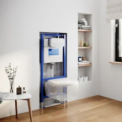 Pack WC suspendu sans bride VILLEROY ET BOCH Avento + Bâti support ViConnect Pro + abattant frein de chute + plaque blanche