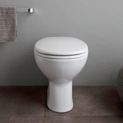 Paire De Sanitaires Au Sol Wc Et Bidet En Céramique Blanche - Cipro