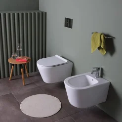 Paire De Sanitaires Suspendus Wc Et Bidet - Blues