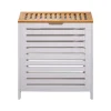Panier de Bain MDF Bambu Blanc Marron Vêtements Rebecca Mobili