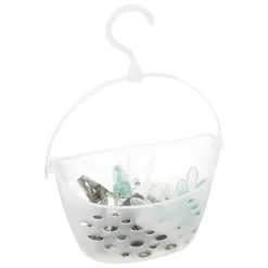 Panier transparent et 24 pinces à linge 5Five