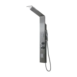 Panneau De Douche Hydromassante En Acier Chromé Avec Design Carré