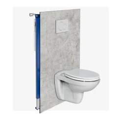 Panneau d'habillage pour bâti,support WC suspendu, 1200x1200x4 mm, finition Gris Béton, Urban Concrete KOBERT,IN