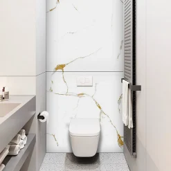 Panneau d'habillage pour bâti,support WC suspendu, 1200x1200x4 mm, finition Marbre Or, Calacatta Gold KOBERT,IN