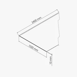 Panneau Douche PVC Terrazzo Blanc - L. 240 x l. 100 x ép. 1 cm