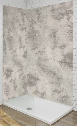 Panneau Mural Alu Douche salle de bain CIMENT Brut 120 cm x 210 cm Ma Nouvelle Déco