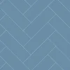 Panneau mural Alu Douche Salle de Bain CHEVRON BLEU MAT DROITE 120 cm x 210 cm