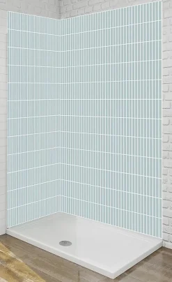 Panneau Mural Alu Douche salle de bain KIT KAT Vert 90 cm x 210 cm Ma Nouvelle Déco