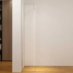 Panneau mural de douche Blanc 40 x 210 cm mural aluminium avec 1 profile - Étanche, durable et facile à nettoyer