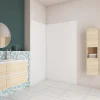 Panneau mural de douche blanc 120x80x210cm,Panneaux muraux salle de bain habillage mural aluminium,avec 2 profilés de finition