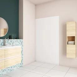 Panneau mural de douche blanc 120x210cm,Panneaux muraux salle de bain habillage mural aluminium