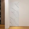 Panneau mural de douche effet blanc marbre 80 x 210 cm mural aluminium avec 1 profile - Étanche, durable et facile à nettoyer