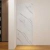 Panneau mural de douche effet blanc marbre 120 x 210 cm mural aluminium - Étanche, durable et facile à nettoyer