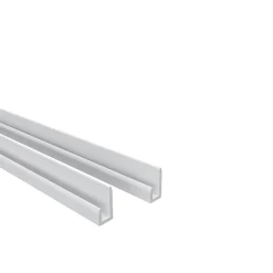 Panneau mural de douche Ivoire 90 x 210 cm mural aluminium avec 1 profile - Étanche, durable et facile à nettoyer