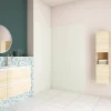 Panneau mural de douche Ivoire 120x90x210cm,Panneaux muraux salle de bain habillage mural aluminium,avec 2 profilés de finition