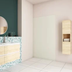Panneau mural de douche Ivoire 90x210cm,Panneaux muraux salle de bain habillage mural aluminium,avec 2 profilés de finition