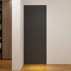 Panneau mural de douche Noir 120 x 210 cm mural aluminium avec 1 profile - Étanche, durable et facile à nettoyer