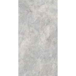 Panneau mural de salle de bains l.100 x H.255 cm, effet pierre gris et argenté , Schulte DécoDesign Softtouch