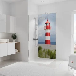 Panneau mural de salle de bains l.90 x H.210 cm, phare, Schulte DécoDesign Photo