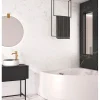 Panneau mural de salle de bain - Kinewall Design - KINEDO - Marbre blanc - 125x250 cm