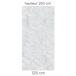 Panneau mural de salle de bain - Kinewall Design - KINEDO - Marbre blanc - 125x250 cm