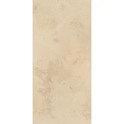 Panneau mural de salle de bains l.100 x H.210 cm, effet travertin beige, Schulte Décodesign vendu par 2