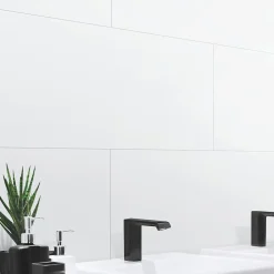 panneaux muraux douche - dalle pvc dumawall+ gloss white 37,5 cm ht x 65 cm lg - lot de 8 plaques - 1,95 m2