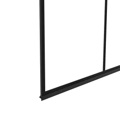 Pare baignoire 1 volet 70x120 cm sérigraphié effet verrière avec profilé en aluminium noir