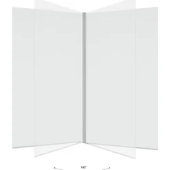 Pare baignoire 1 volet 70x120 cm avec profilé en aluminium argenté