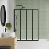 Pare Baignoire 4 volets - GELCO - LEXIA Noir - 110 x 140