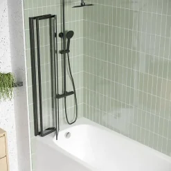 Pare Baignoire 4 volets - GELCO - LEXIA Noir - 110 x 140