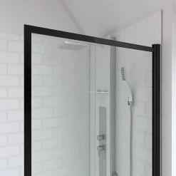 Pare baignoire Dark Edge pivotant noir 130 x 75cm Galedo