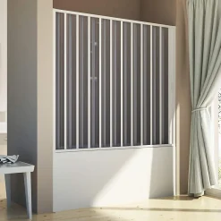 Pare baignoire de douche 160 CM H150 PVC mod. Delfi avec ouverture latérale