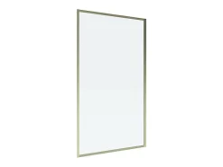Pare baignoire doré style art déco - 80 x 140 cm - Verre trempé - BRADENTON