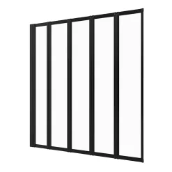 Pare baignoire Five 5 volets pivotants noir 143 x 125cm Galedo