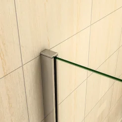 Pare baignoire fixe 1 volet chrome - L.40 x H.130 cm en 5mm verre anticalcaire