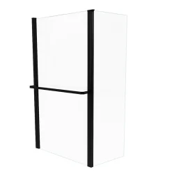Pare baignoire Ibiza volet pivotant noir 130 x 105cm Galedo