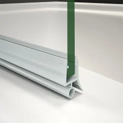 Pare baignoire L.100 x H.140cm pivotant à 180 avec porte-serviette - 5mm verre sécurit - Installation réversible