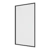 Pare baignoire noir mat style industriel - 80 x 140 cm - Verre trempé - BRADENTON
