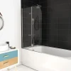 Pare Baignoire Pivotant 130x75cm Profile Aluminium Chrome - VELA CHROME