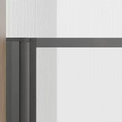 Pare Baignoire Rabattable 75x130 cm - Aluminium Gun Metal et Verre Trempé 4 mm