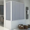 Pare baignoire 70x160CM H150 en Plastique pvc modèle Santorini avec l'ouverture centrale