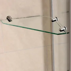 pare baignoire 100x140cm paravent pivotant avec porte-serviette en inox et 2 étagères,5mm verre de sécurit,facile à pose